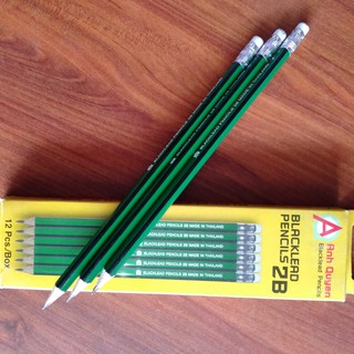 Hộp Bút chì gỗ 2B tốt - hàng Thái Lan (12 cây)