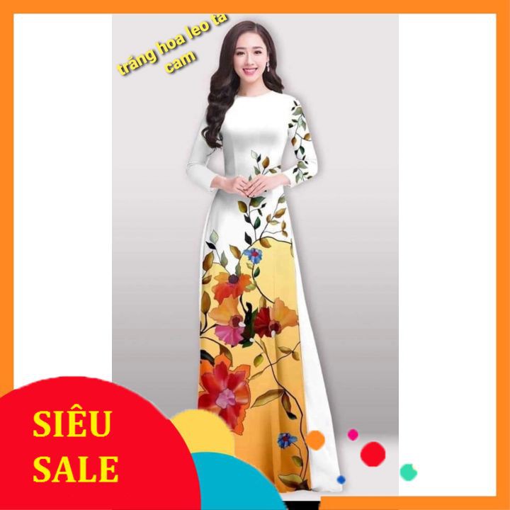 Áo dài truyền thống 3D hàng sẵn tại shop - Siêu Rẻ