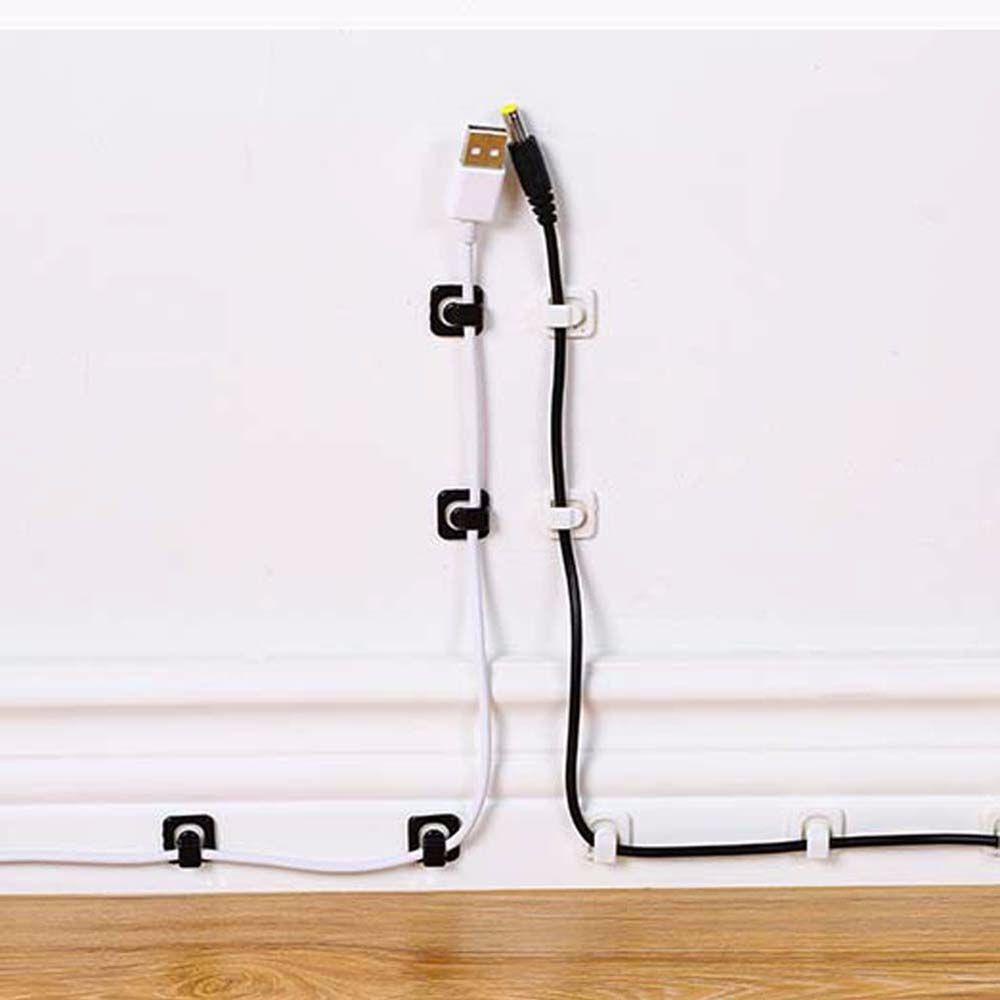 YIYU Giá Đỡ Kẹp Dây Cáp USB Mini Tự Dính Sắp Xếp Gọn Gàng