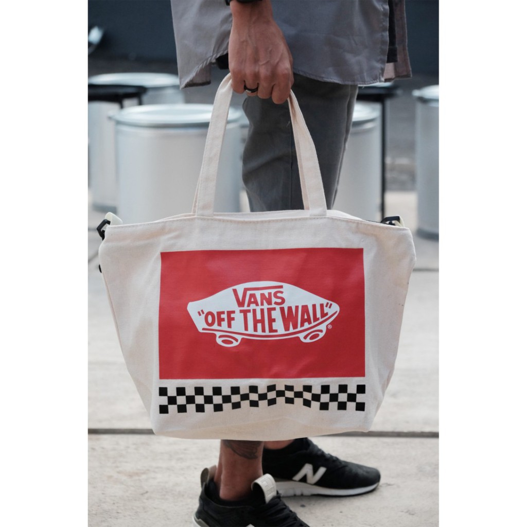 Vans Túi Tote Đeo Vai 2 Chiều Cỡ Lớn Thiết Kế Cá Tính