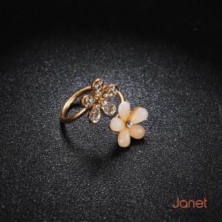 Nhẫn Đính Đá Opal Hình Hoa Cúc Có Thể Điều Chỉnh Cho Nữ