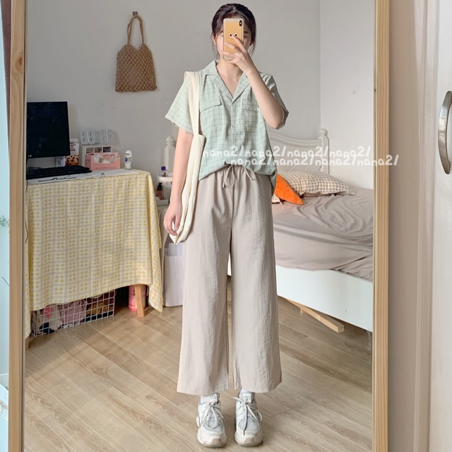 Quần culottes sớ đũi