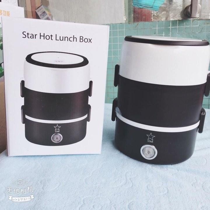 [XẢ KHO+FREE SHIP]  Hộp cơm hâm nóng cắm điện inox 3 tầng star | BigBuy360 - bigbuy360.vn