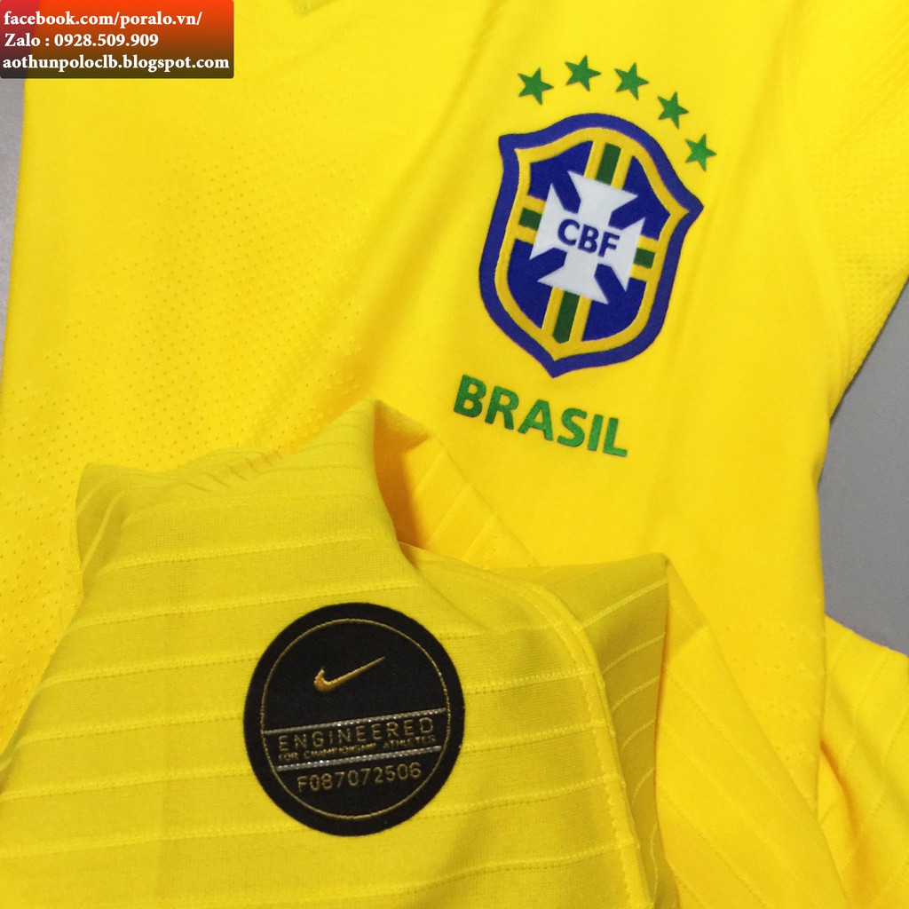 ÁO ĐẤU TUYỂN BRAZIL 2019-20 SÂN NHÀ - Mã SP : AD_BRAZIL_2019_HOME_PLAYER