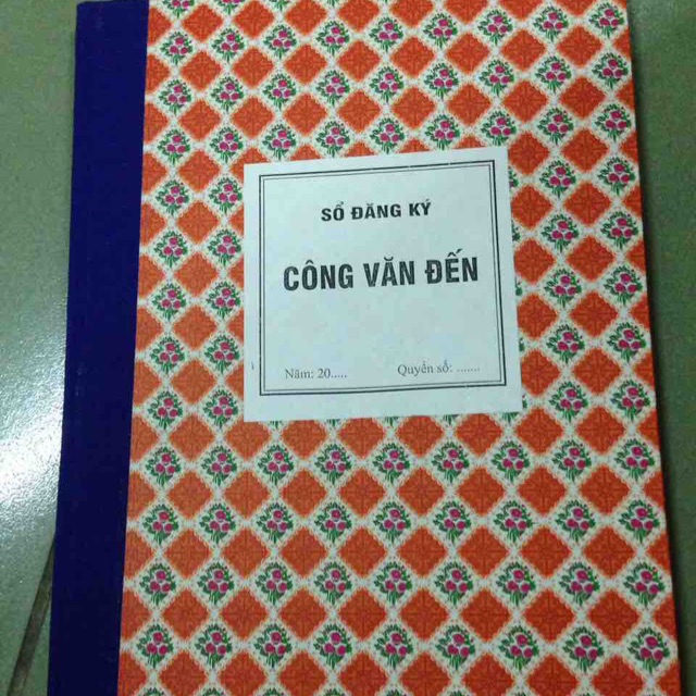 Sổ công văn đến dùng cho đơn vị hành chính