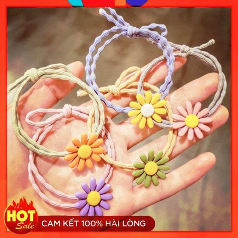 Cột Tóc Hoa Cúc Siêu Đẹp Siêu Đáng Yêu