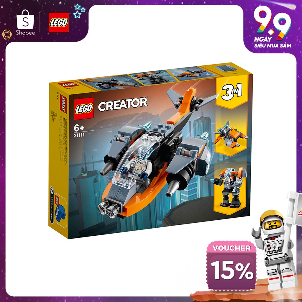 LEGO CREATOR 31111 Phi Thuyền Thám Hiểm Không Gian ( 113 Chi tiết)