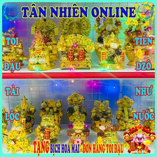 Tháp tỏi đậu Thần Tài trang trí Tết 2021 cho bàn thờ ông Địa ông Thần Tài Tet Decor rước tài lộc năm 2021 đủ mẫu mã