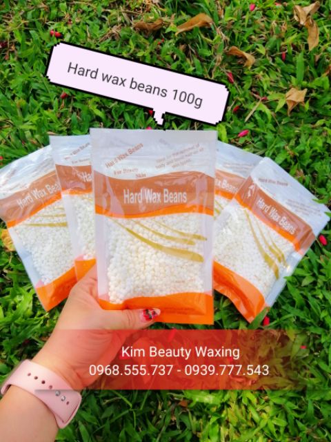 100g Sáp wax viên Hard wax beans Preal Bikini cho da nhạy cảm không thâm da tặng kem que gỗ