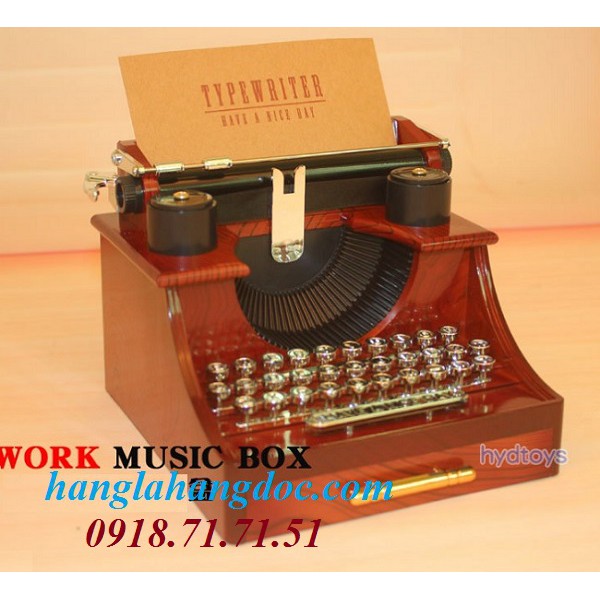 Hộp nhạc (music box) mô hình máy đánh chữ cổ điển & độc đáo