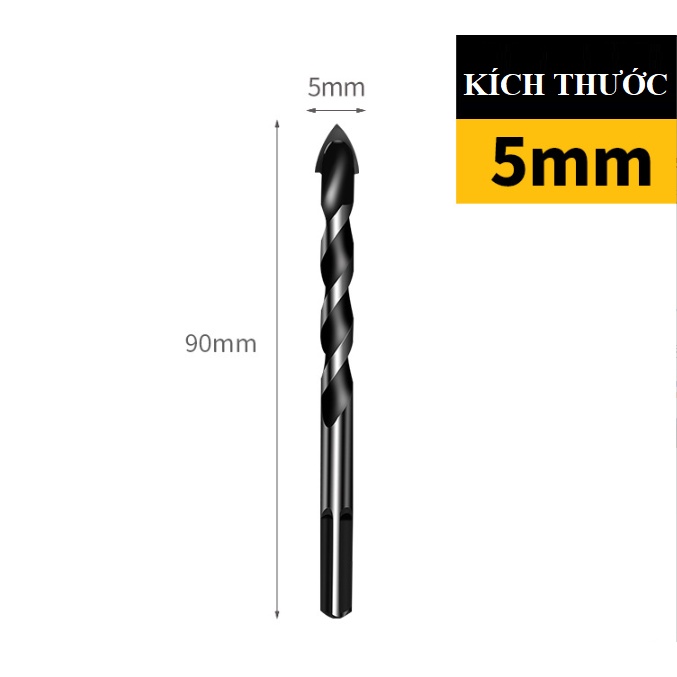 Mũi khoan đa năng thép đen , khoan sắt, khoan kính thủy tinh, gạch men đá gốm