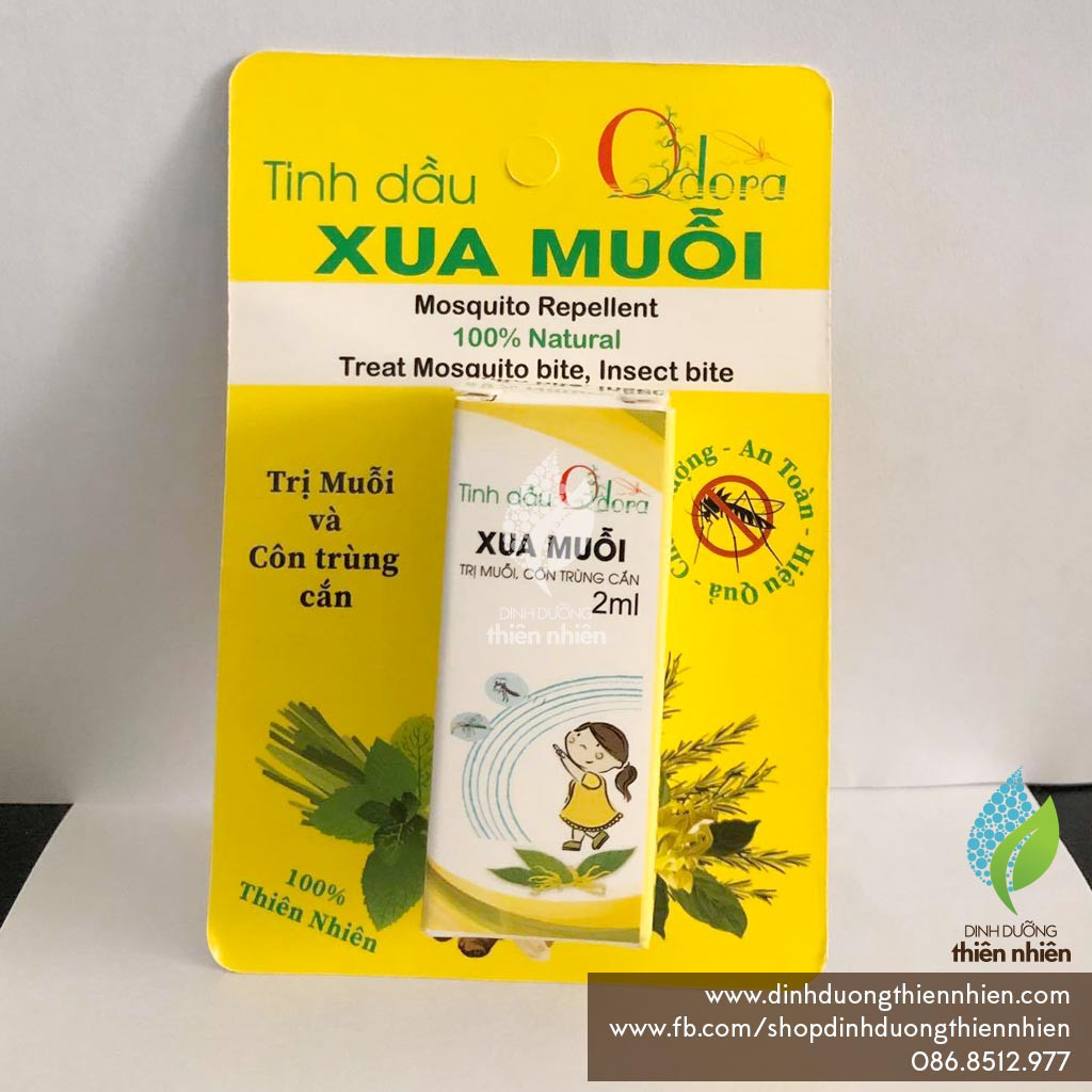 Tinh Dầu Chống Đuổi Muỗi và Côn Trùng Odora, 8ml - 100% Thiên Nhiên
