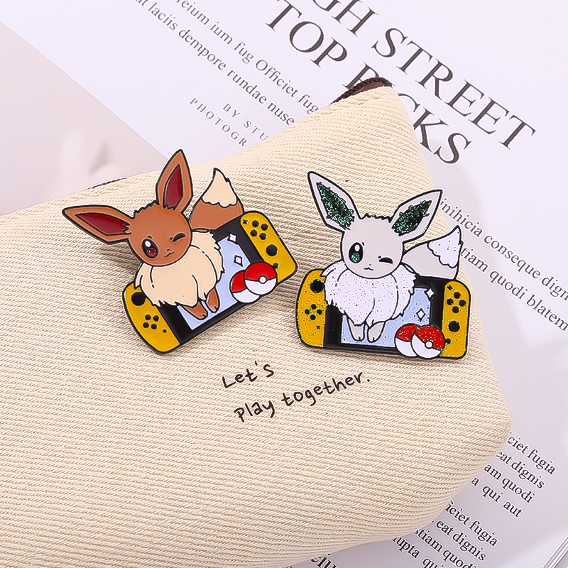 Ghim cài áo QIHE JEWELRY hình nhân vật hoạt hình Pokemon dễ thương