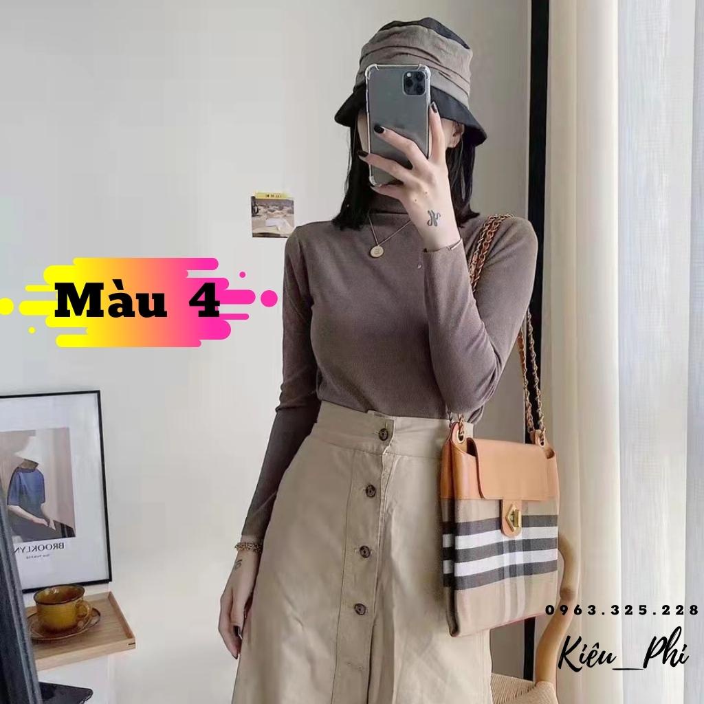 Áo nữ giữ nhiệt ấm monte thun dài tay thu đông motie kèm túi zip siêu dày đẹp mịn