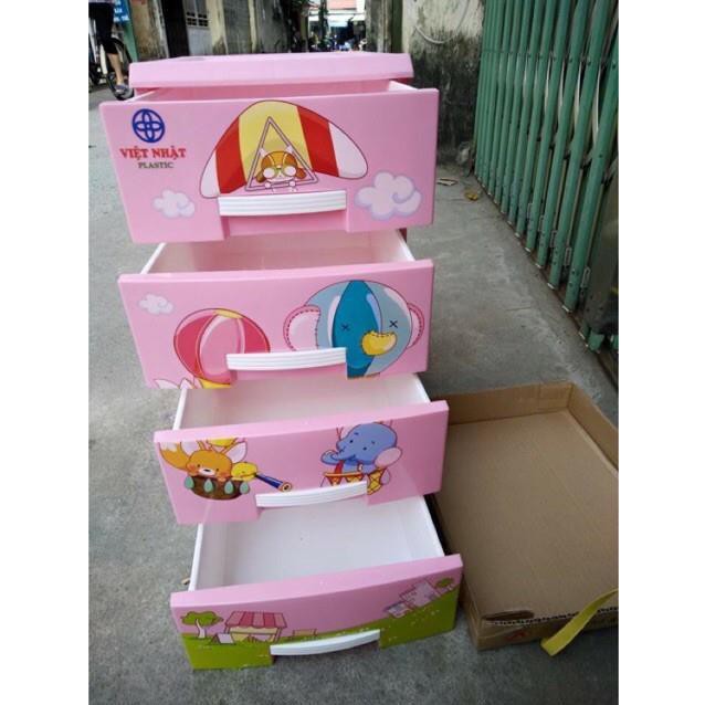 [Mua gia goc] Tủ nhựa mini 4T Việt Nhật 34*26*50 cm (không để quần áo)