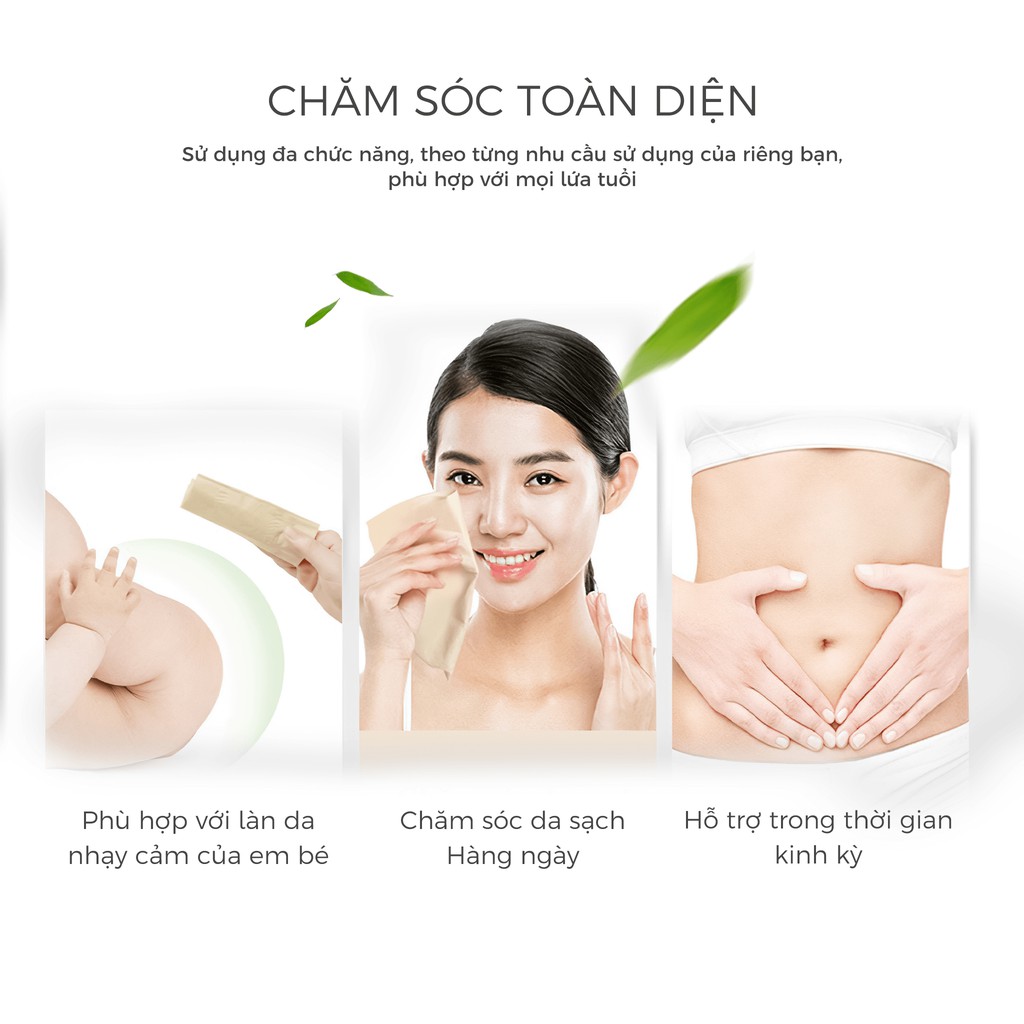 Giấy ăn FUDO 100% bột tre nguyên chất, không tạo mùi, không tẩy trắng 12 gói