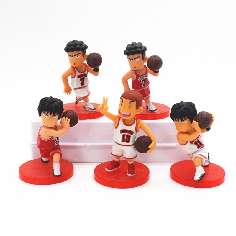 Set 5 Mô Hình Nhân Vật Phim Hoạt Hình Slam Dunk Bằng Pvc