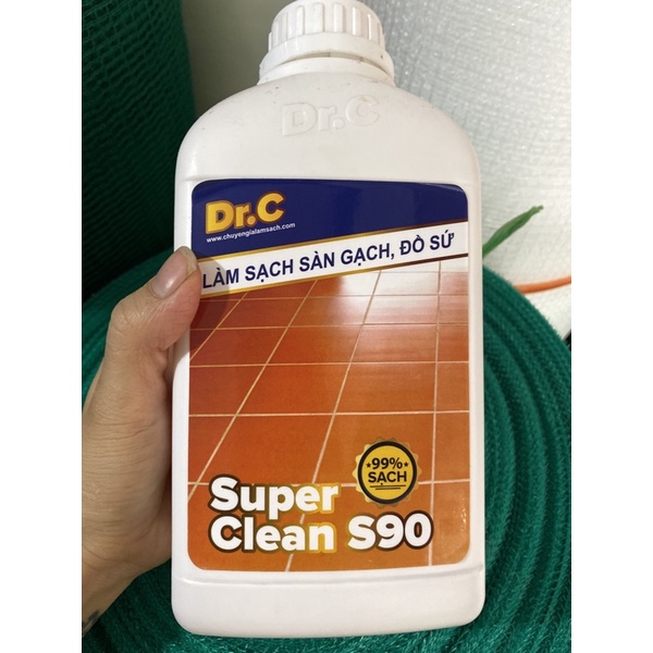 SUPER CLEAN S90 - Làm sạch sàn gạch men ,sứ.. vế ố lâu bám lâu ngày