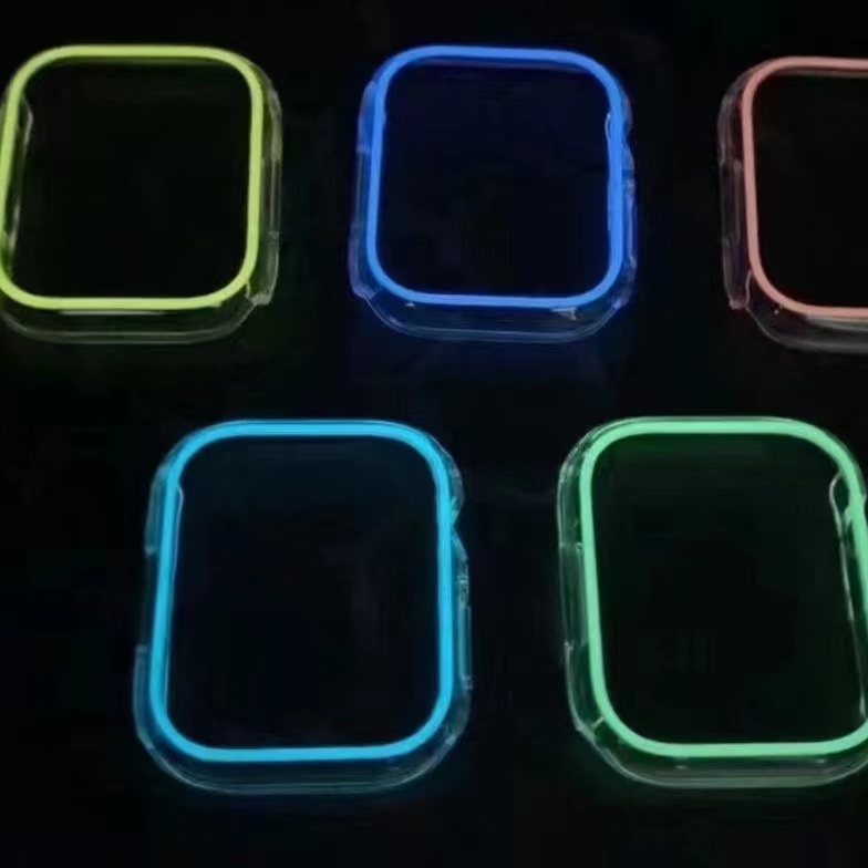Ốp Bảo Vệ Bằng PC Cứng Dạ Quang Cho Đồng Hồ Apple watch 7 6 5 4 3 SE 44mm 40mm 41mm 38mm 42mm