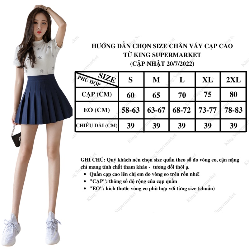 Chân váy xếp ly Tennis dáng ngắn chân váy lung cao chất vải tuyết mưa