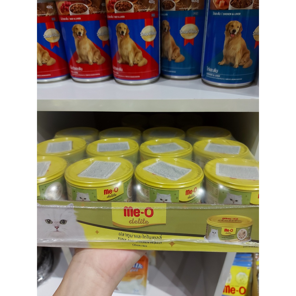 Pate cao cấp cho mèo con và mèo trưởng thành Me-O Delite vị cá ngừ, gà xé, sữa dê