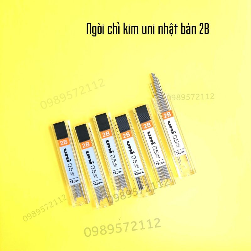 Ruột chì kim Uni 2B-0.5mm-Ngòi chì kim uni nhật bản