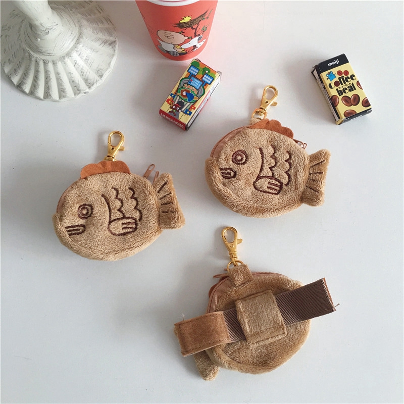 Personality Creativity Japanese Taiyaki Coin Purse Cute Mini Fish Shape Coin Bag
