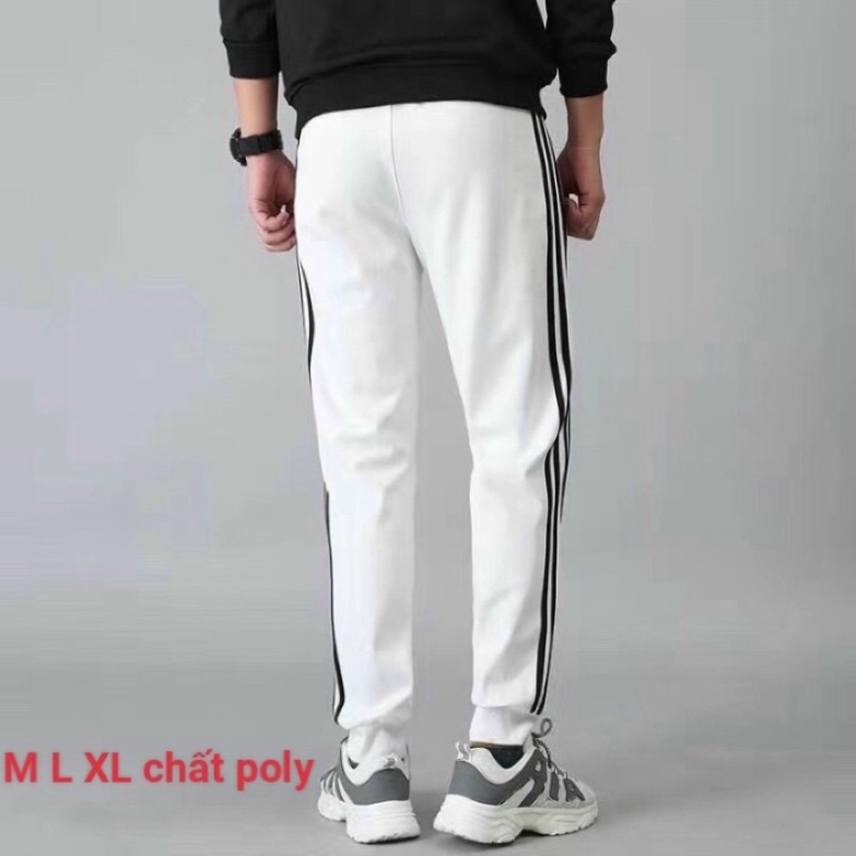 Quần Poly Unisex Dài Ba Sọc