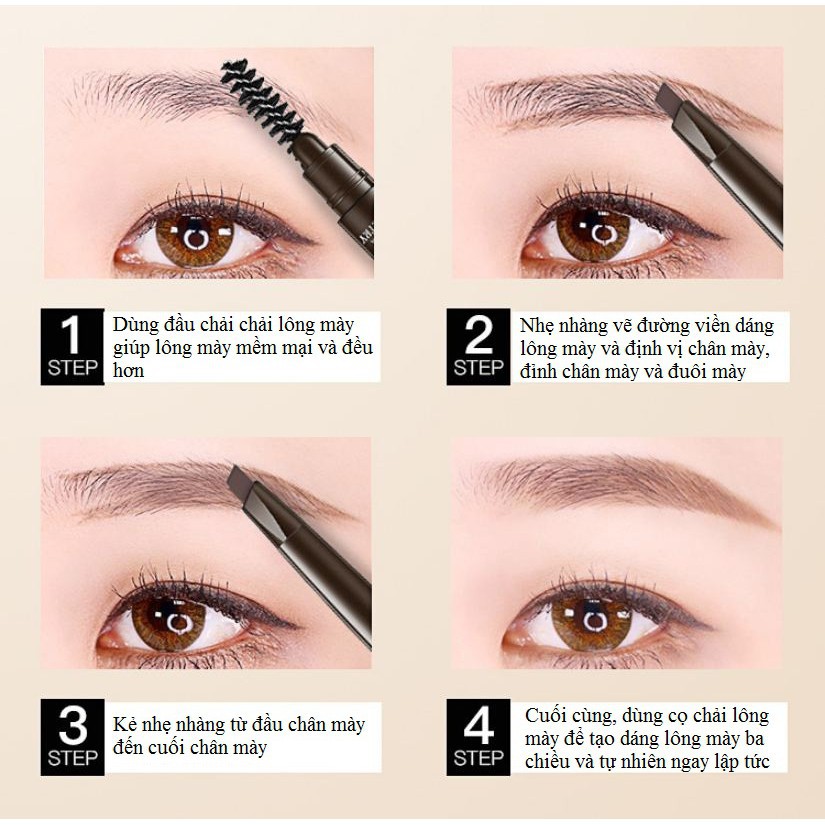 Bút Kẻ Lông Mày 2 Đầu LAMEILA Colour Geometry Hàng Nội Địa <Trung Quốc> Cực Hot | BigBuy360 - bigbuy360.vn