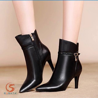 Giày bốt boot nữ đẹp Rosata cổ cao RO26