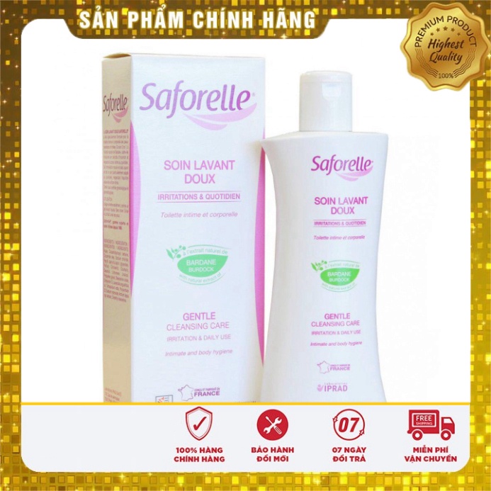 [Chính hãng] Dung dịch vệ sinh phụ nữ Saforelle Pháp Chai 250ml, 100ml chăm sóc da dịu nhẹ