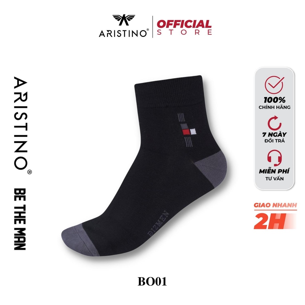 Tất vớ nam cổ trung S2SPORT Bizmen BO01 vải bamboo gót phối màu công nghệ nano kháng khuẩn khử mùi chống hôi chân