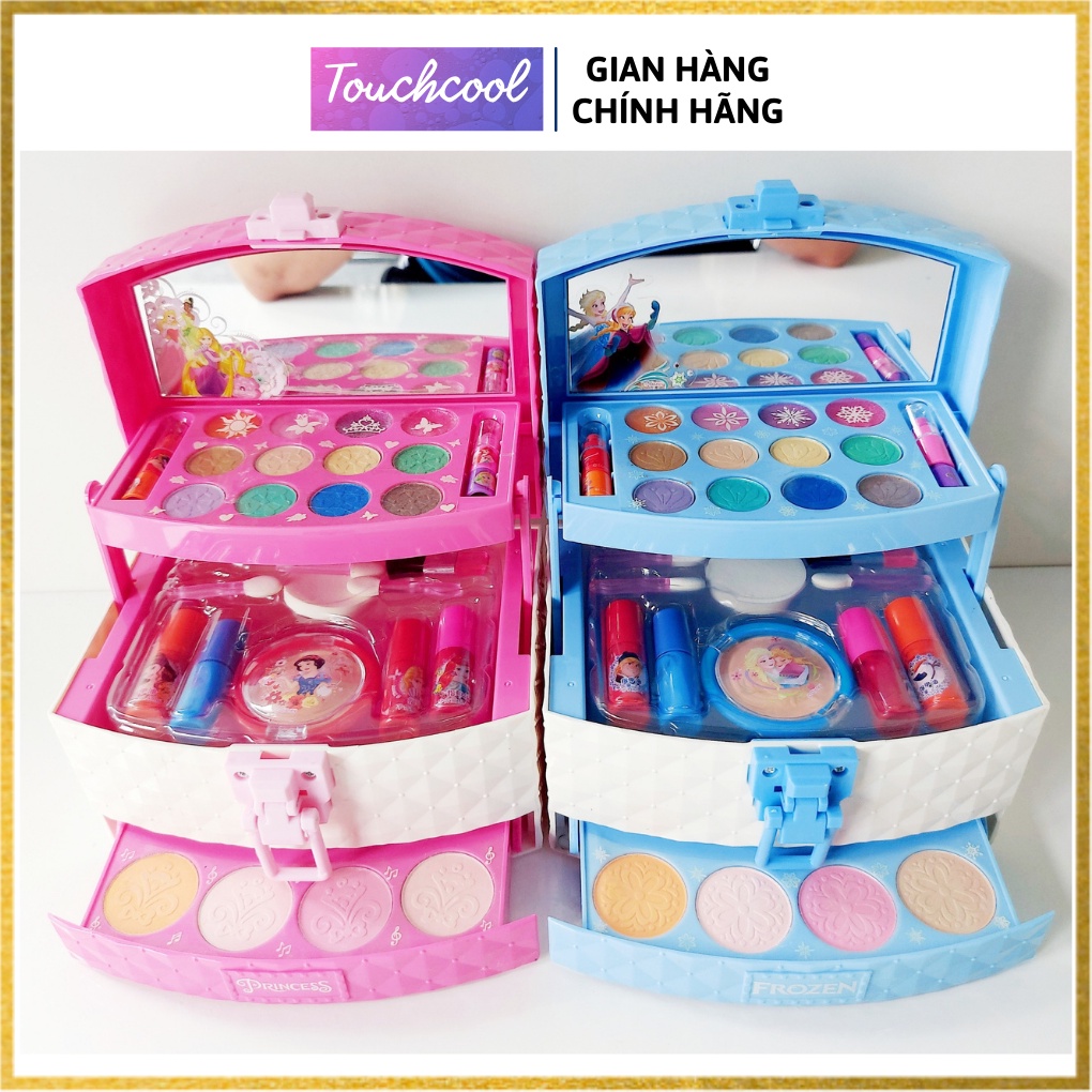 Đồ chơi trang điểm bé gái chính hãng công chúa Disney, set đồ trang điểm an toàn bộ makeup trẻ em chất lượng