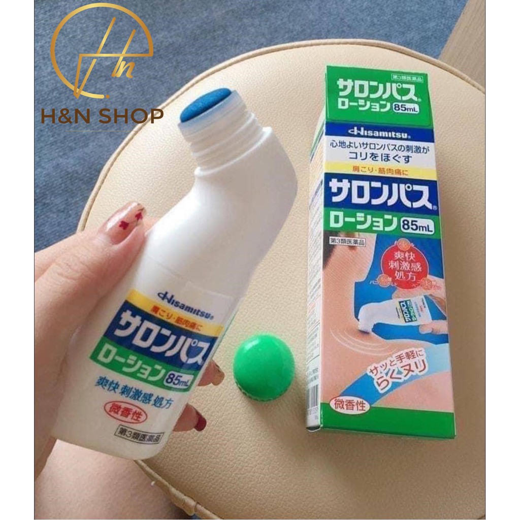DẦU NÓNG XOA BÓP SALONPAS HISAMITSU, LĂN GIẢM ĐAU XƯƠNG KHỚP NỘI ĐỊA NHẬT BẢN 85ML