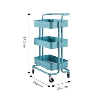 Kệ(xe đẩy)sắt 3 tầng đa năng
