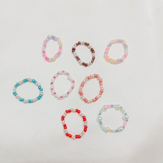 [RẺ VÔ ĐỊCH] nhẫn hạt cườm handmade nhiều màu