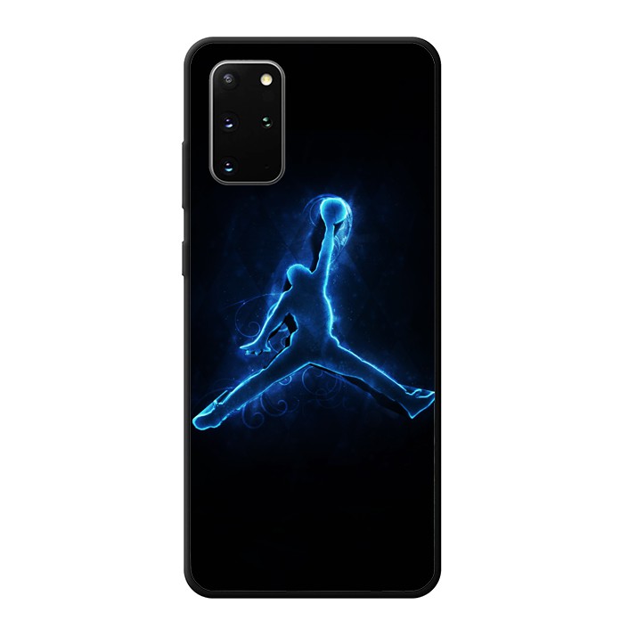 Ốp Điện Thoại Cứng Hình Logo Jordan Màu Xanh Dương Phản Quang Cho Samsung Galaxy S20 S20 Plus S20 Ultra J0081