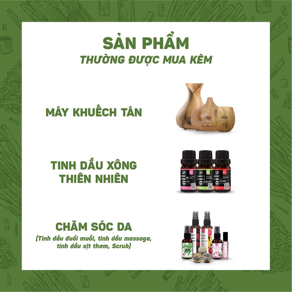 Tinh dầu Sả Java Haeva Cao Cấp, 100% Thiên Nhiên giúp khử mùi, kháng khuẩn, đuổi muỗi, Chai 10ml/30m/100ml