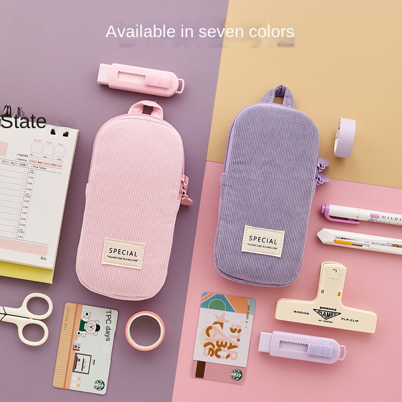 Túi bút chì văn phòng phẩm xách tay chất lượng cao Nhật Bản cho bé gái/ Học sinh trung học cơ sở với sức chứa nhỏ