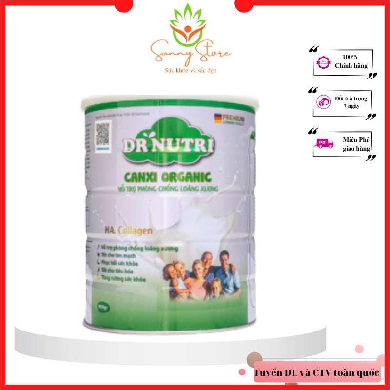 Hộp sữa bột Dr. Nutri Canxi Glucosamin bổ sung canxi tốt cho xương khớp 400g và 900g