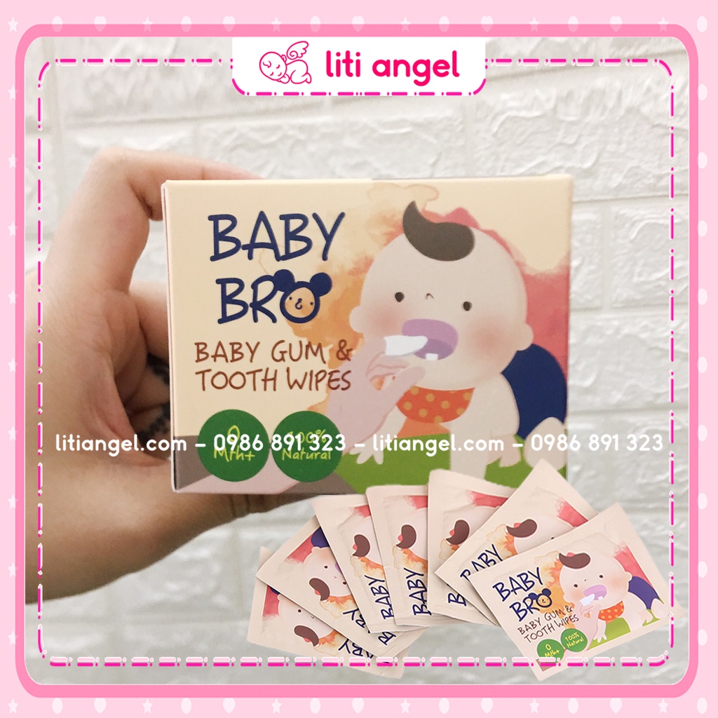 Gạc Rơ lưỡi Baby Bro Vệ Sinh Răng Miệng Cho Bé