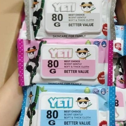 Khăn Giấy Ướt YeTi Thái Lan Không Mùi 80gr