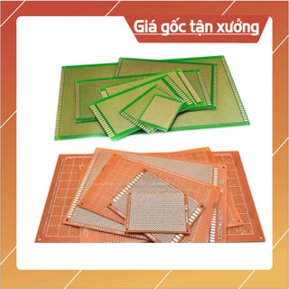 Mạch đồng/pcb đục lỗ 1 mặt 5x7cm/7x9cm/9x15cm..các loại