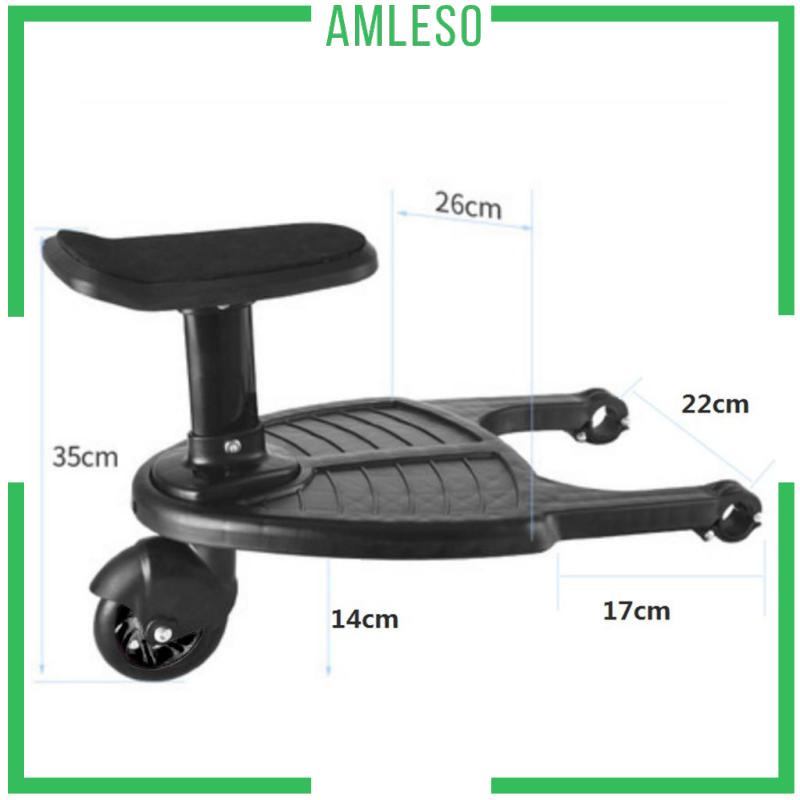 [AMLESO] Baby Stroller Buggy Board with Seat Kids Wheel Standing Board Pedal