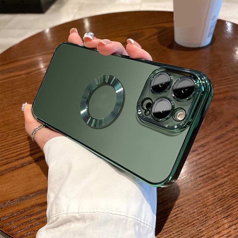 Ốp Điện Thoại Mềm Khoét Lỗ Logo Mạ Tản Nhiệt Chống Sốc Chống Bụi Cho iPhone 11 12 13 Pro max X XS MSX XR 7 8 plus SE 2020 2022