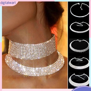 Vòng Cổ Choker Đính Đá Phong Cách Sang Trọng Thanh Lịch Dành Cho Nữ