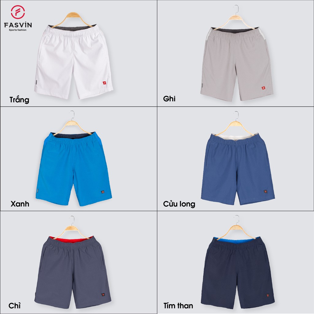 Quần đùi nam thể thao Fasvin Q20201.SG vải gió chun mềm mại co giãn phù hợp hoạt động thể thao