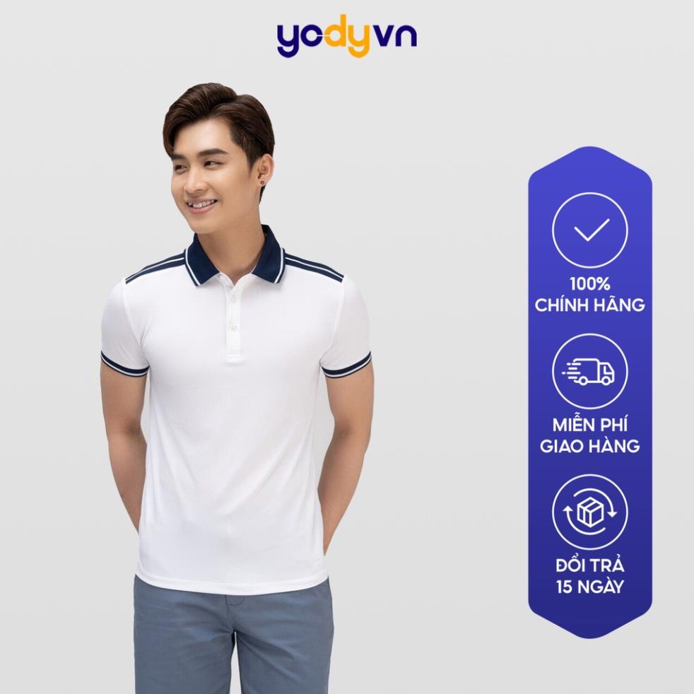 Áo thun Polo Yody nam Coolmax phối vai mềm mịn thấm hút trẻ trung APM3725 2022