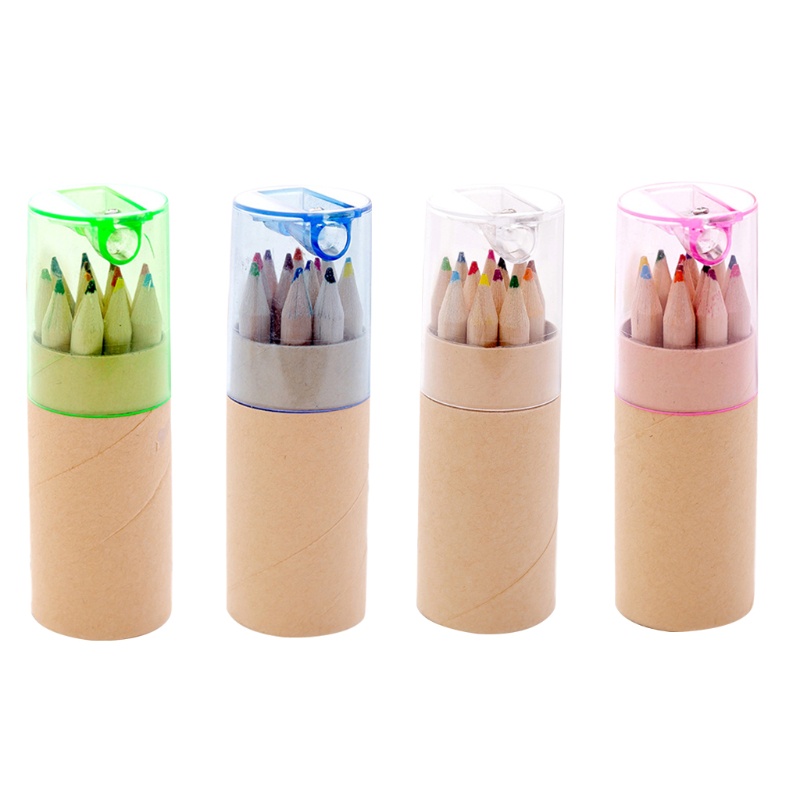 ✿ Set 12 Bút Chì Màu Kèm Đồ Chuốt Cho Bé