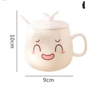 Cốc trà, cà phê gốm sứ hình mặt cười 300ml